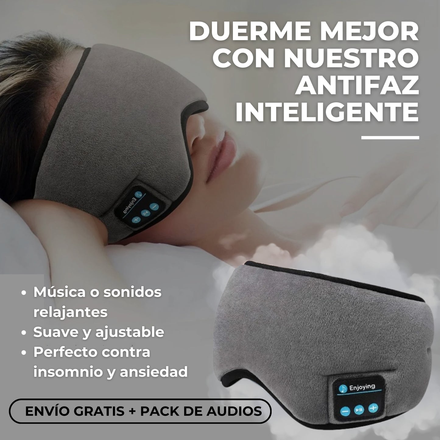 Pack Sueño Profundo: Antifaz Bluetooth